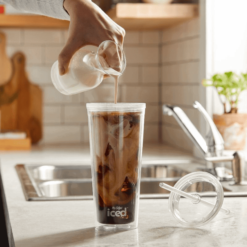 Mr. Coffee Iced Coffee Maker, coffee maker with reusable tumbler, reusable tumbler and coffee filter, coffee machines