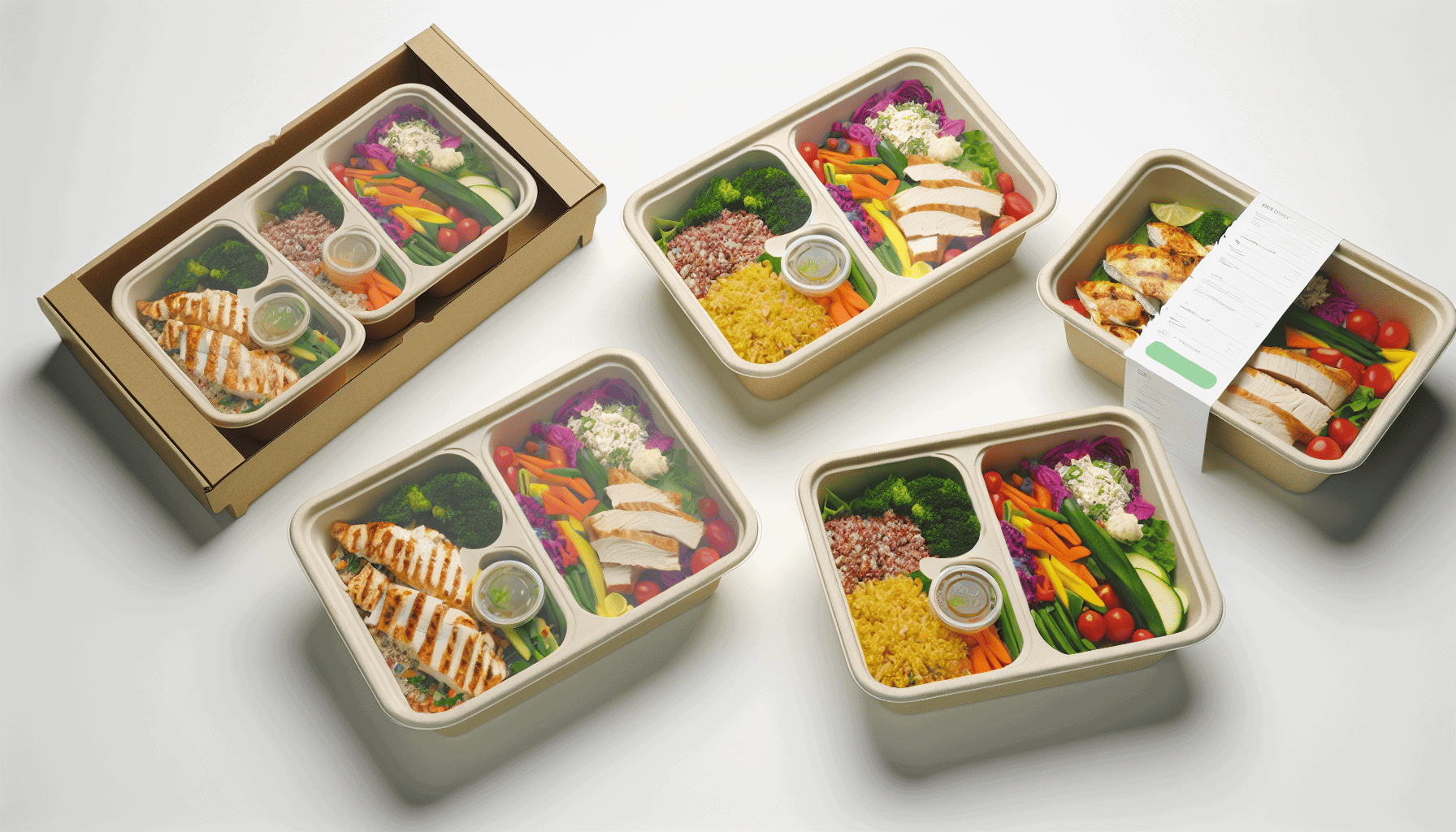 Freshly prepared Factor Meals in packaging