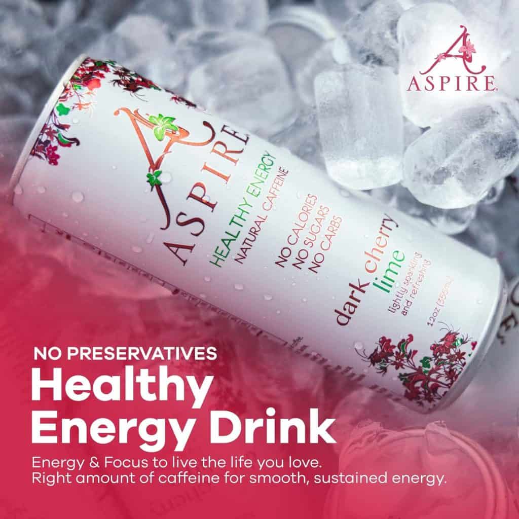 Aspire Dark Cherry Lime Energy Drink