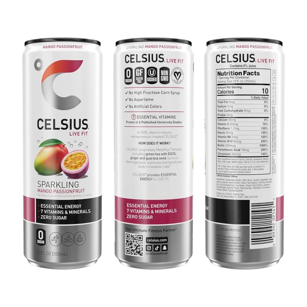 CELSIUS Sparkling Mango Passionfruit
